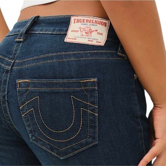 True‎ Religion Becca Mid Rise Bootcut Women's Dark Wash Blue Jeans Size 27 New - Picture 10 of 15
